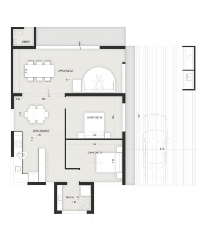 Casa 2 Dormitorios con Pileta en Funes Town