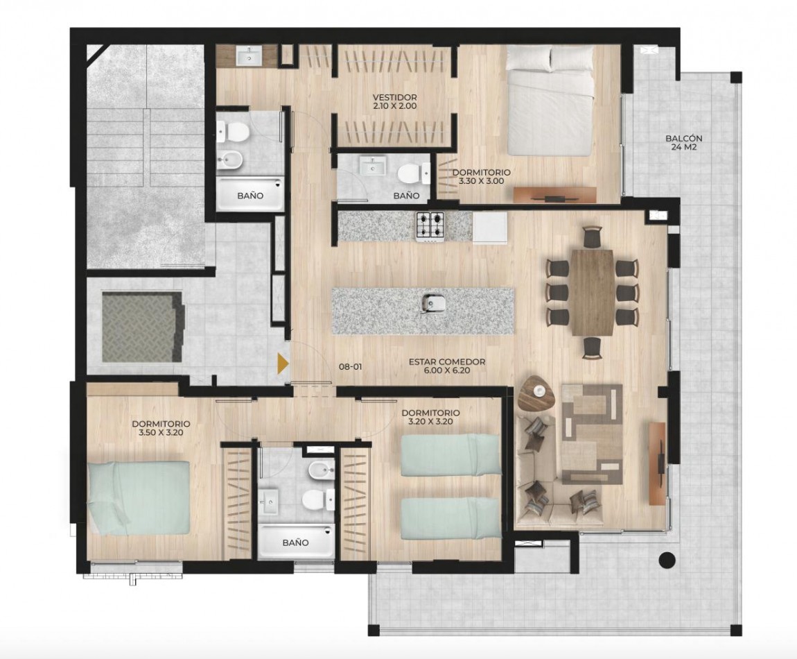 Departamento 3 Dormitorios con Amenities Barrio Martin