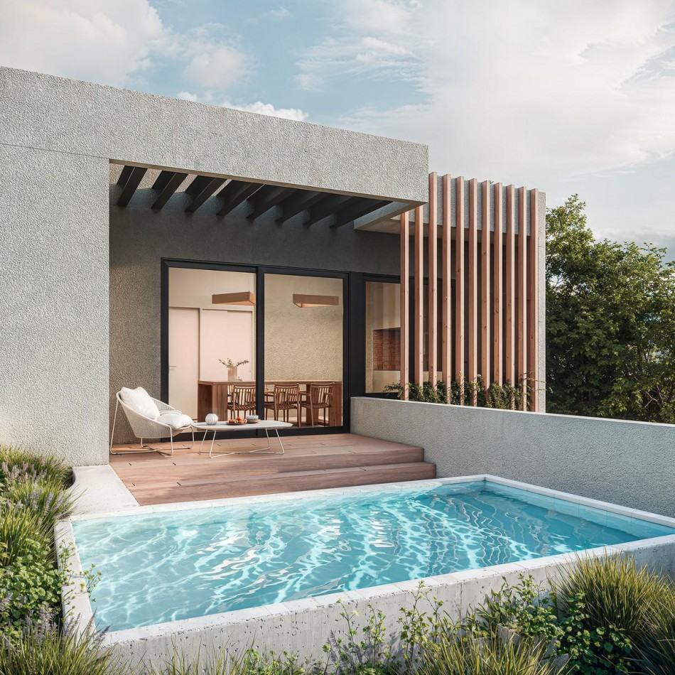 Casa 3 Dormitorios con Pileta y Terraza Brown 2700