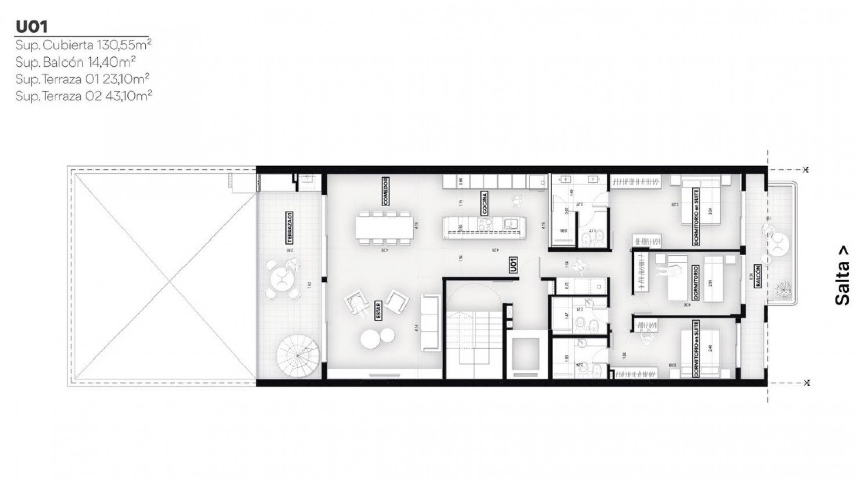 Departamento 3 Dormitorios con Amenities Salta 2020
