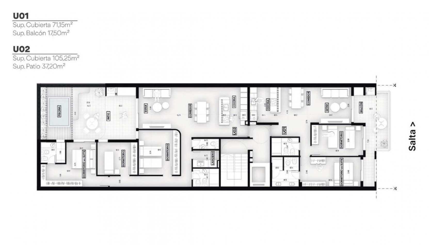 Departamento 2 Dormitorios con Amenities Salta 2020