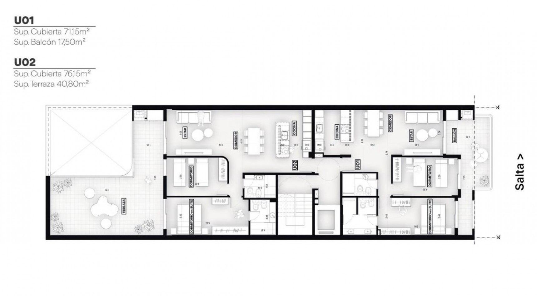 Departamento 2 Dormitorios con Amenities Salta 2020